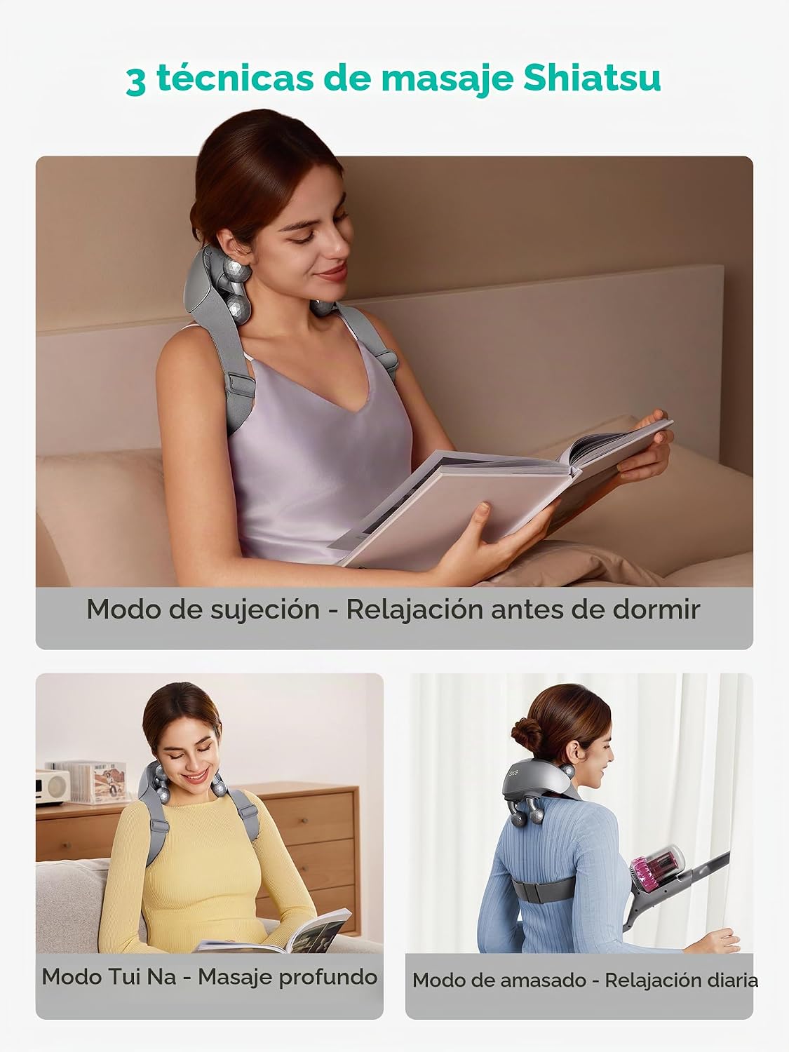 SKG H7 Ultra - Masajeador de cuello para aliviar el dolor de tejido...