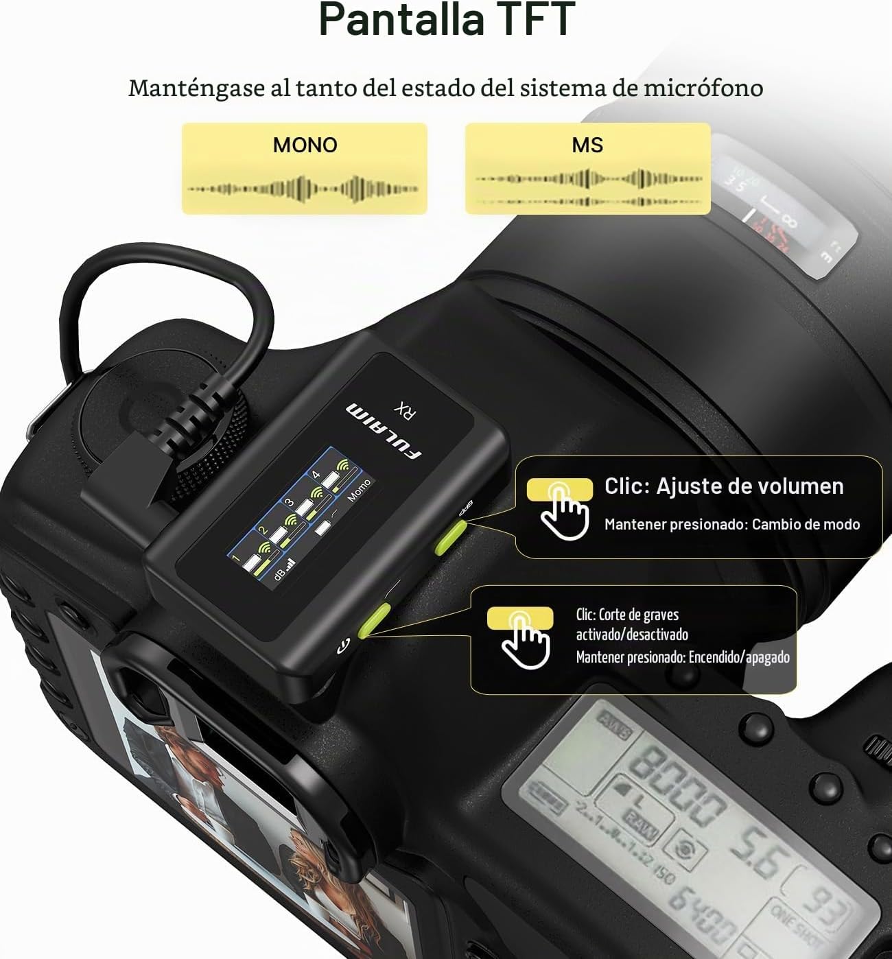 FULAIM Micrófonos Lavalier inalámbricos X6 Pro con 4 transmisores |...