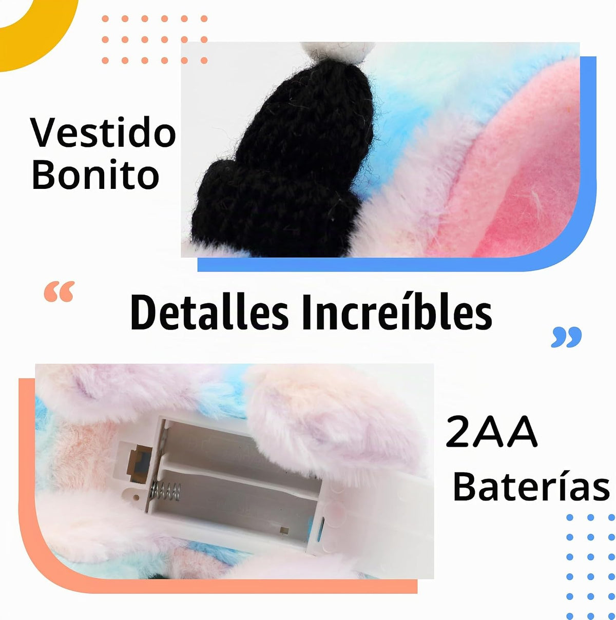 Hopearl - Juguete electrónico interactivo de peluche, con sonidos y...