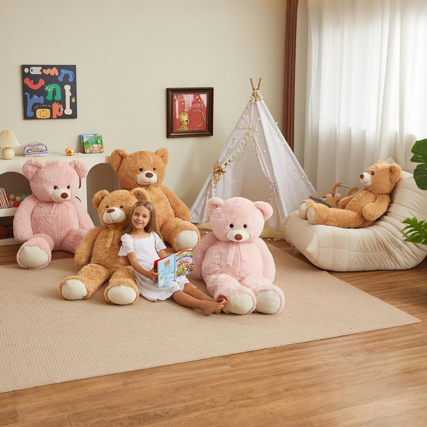 HollyHOME Oso de Peluche Gigante de 5 Pies Oso de Peluche Grande An...