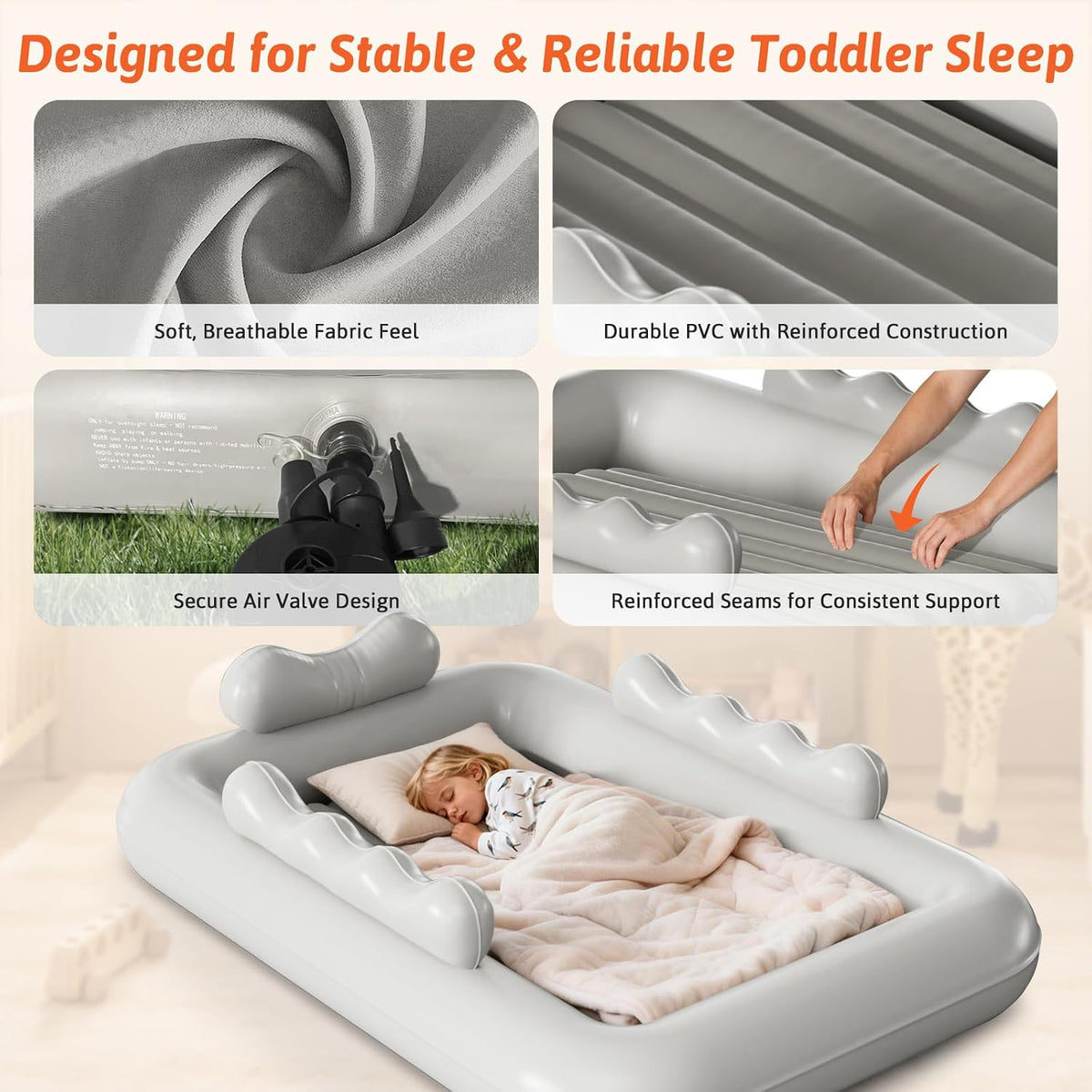 Cama de viaje inflable para niños con tienda de campaña a partir de...