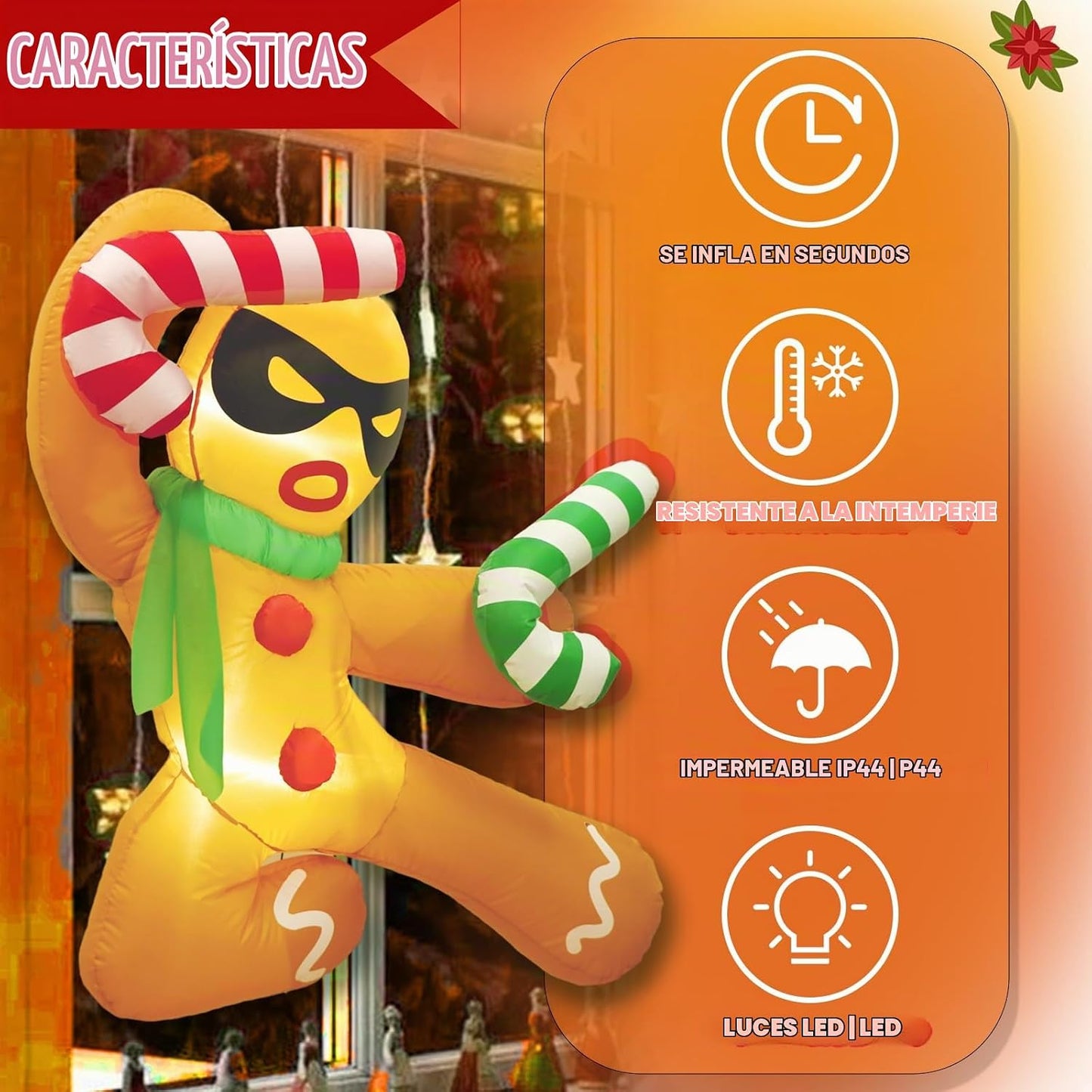 OurWarm Inflables de Navidad de 3.5 pies para decoraciones al aire...