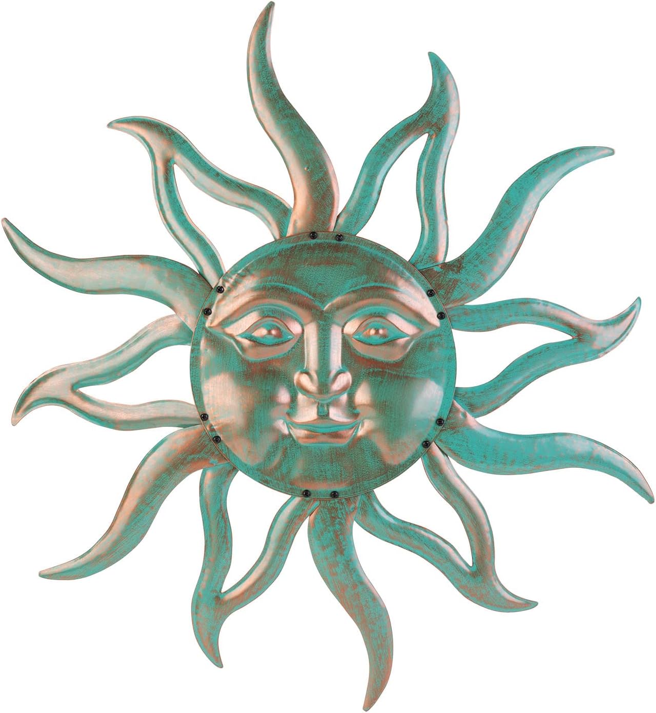 Arte de pared de metal del sol para decoración al aire libre - Escu...