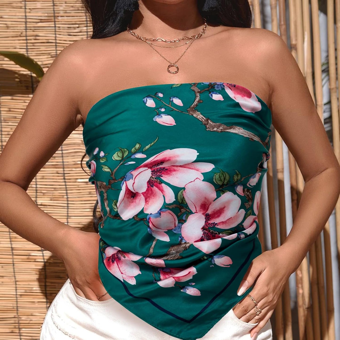 HBselect 4 pañuelos para la cabeza para mujer, de 35 pulgadas, bufa...