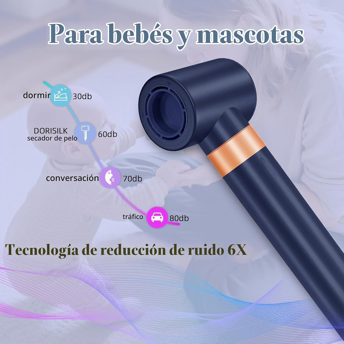 DORISILK Estilizador de cabello y secador de pelo 8 en 1, secador d...