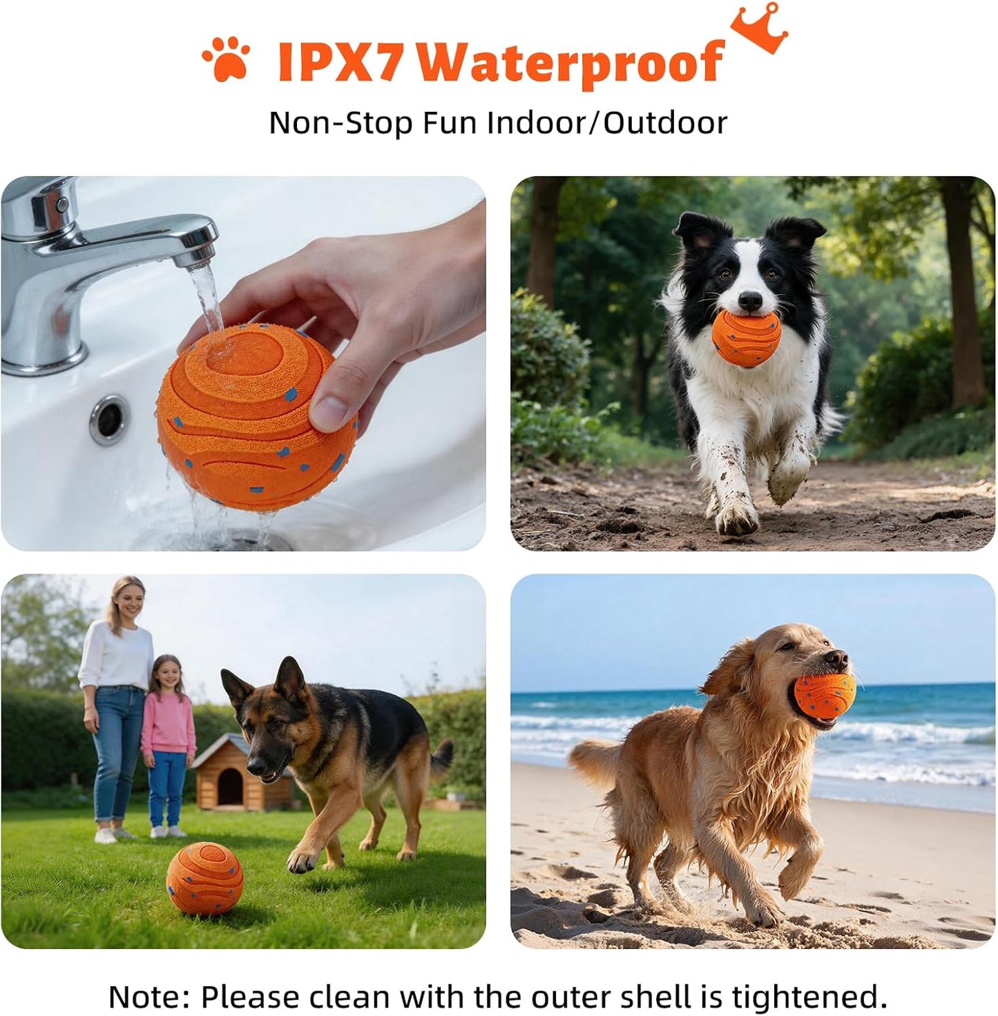 Pelota de juguetes inteligentes interactivos para perros, movimient...