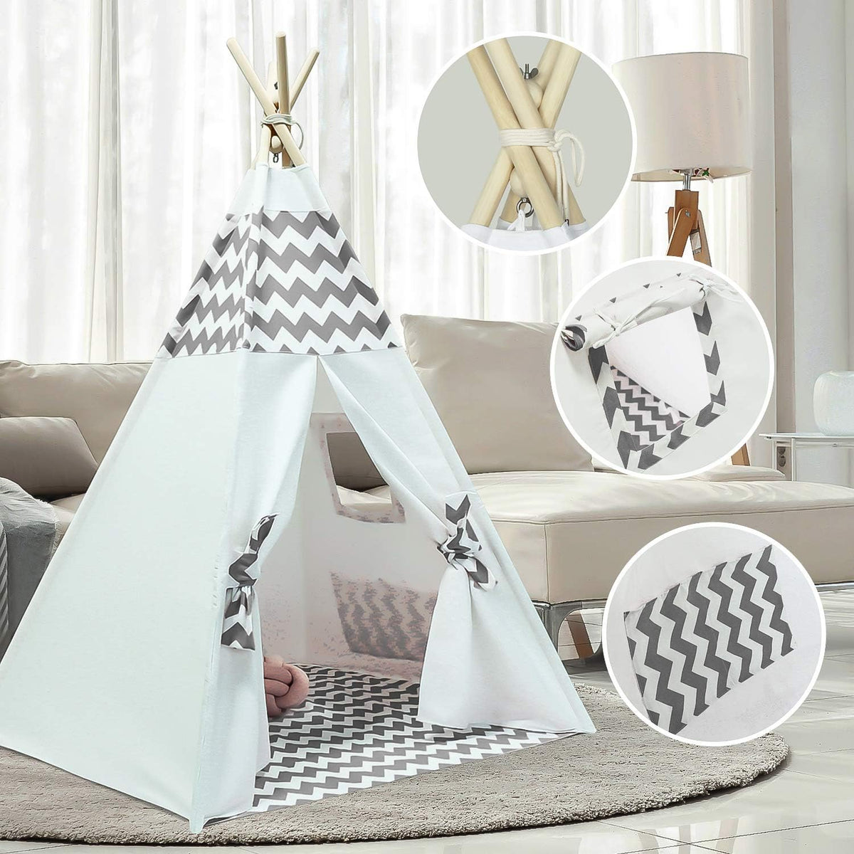 Ukadou Tienda de campaña tipi para niños, tipi, tipi, para niños, n...