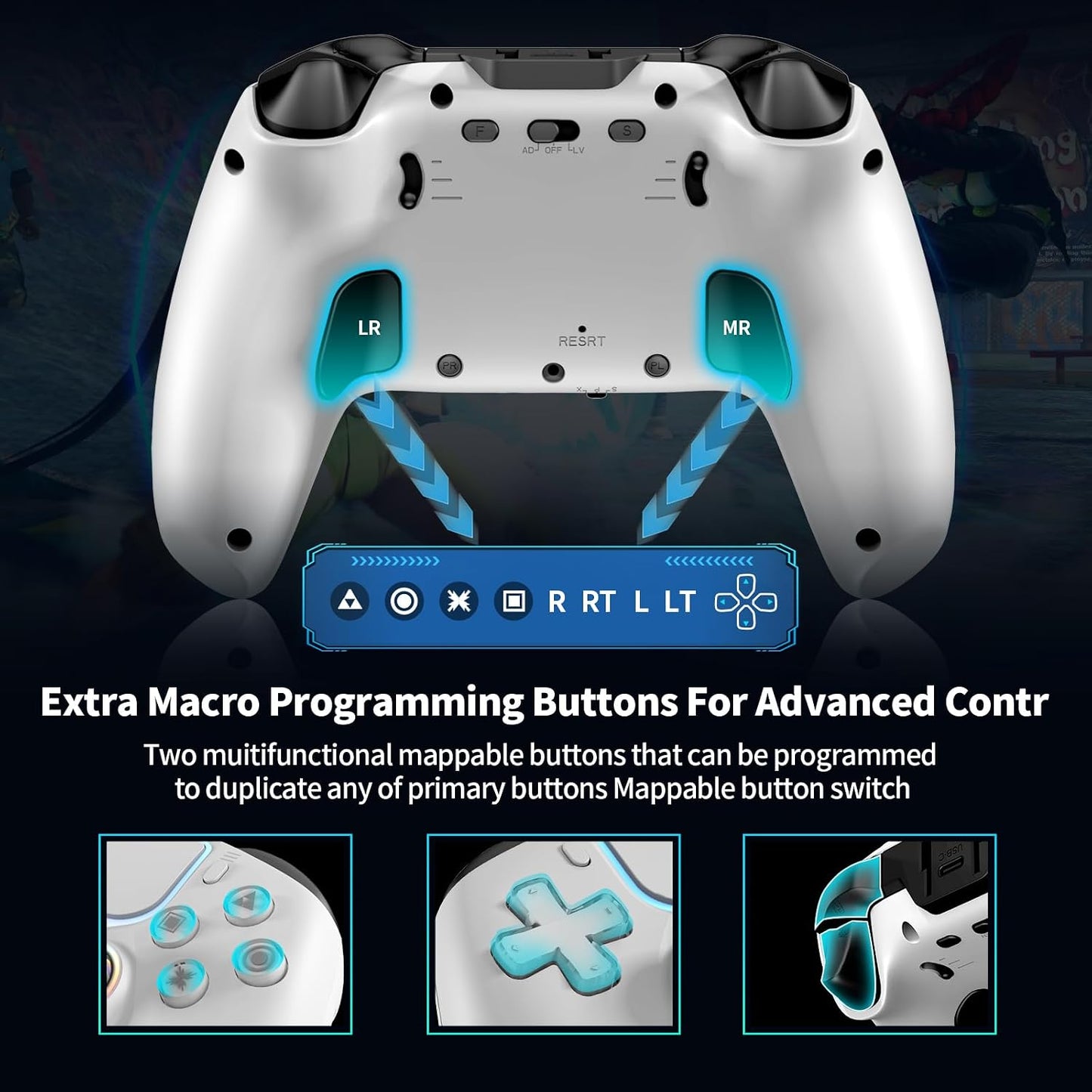 Controlador inalámbrico NBCP para PS5\/Pro\/Slim\/PC, joystick y di...