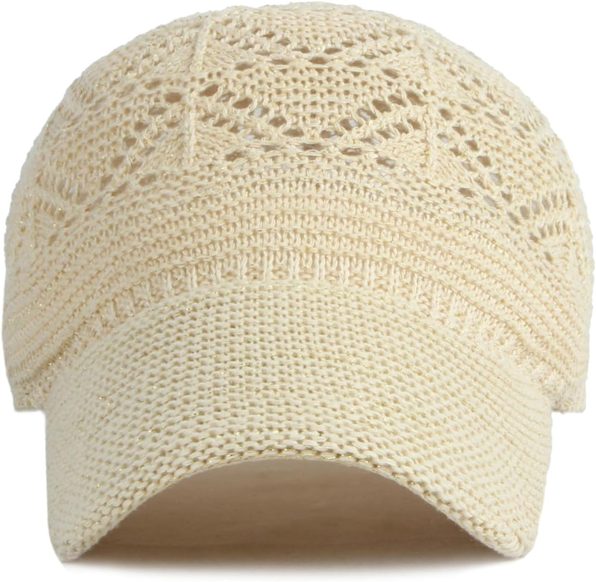 FASHIXD Gorra de béisbol de malla tejida para mujer, de hilo de ver...