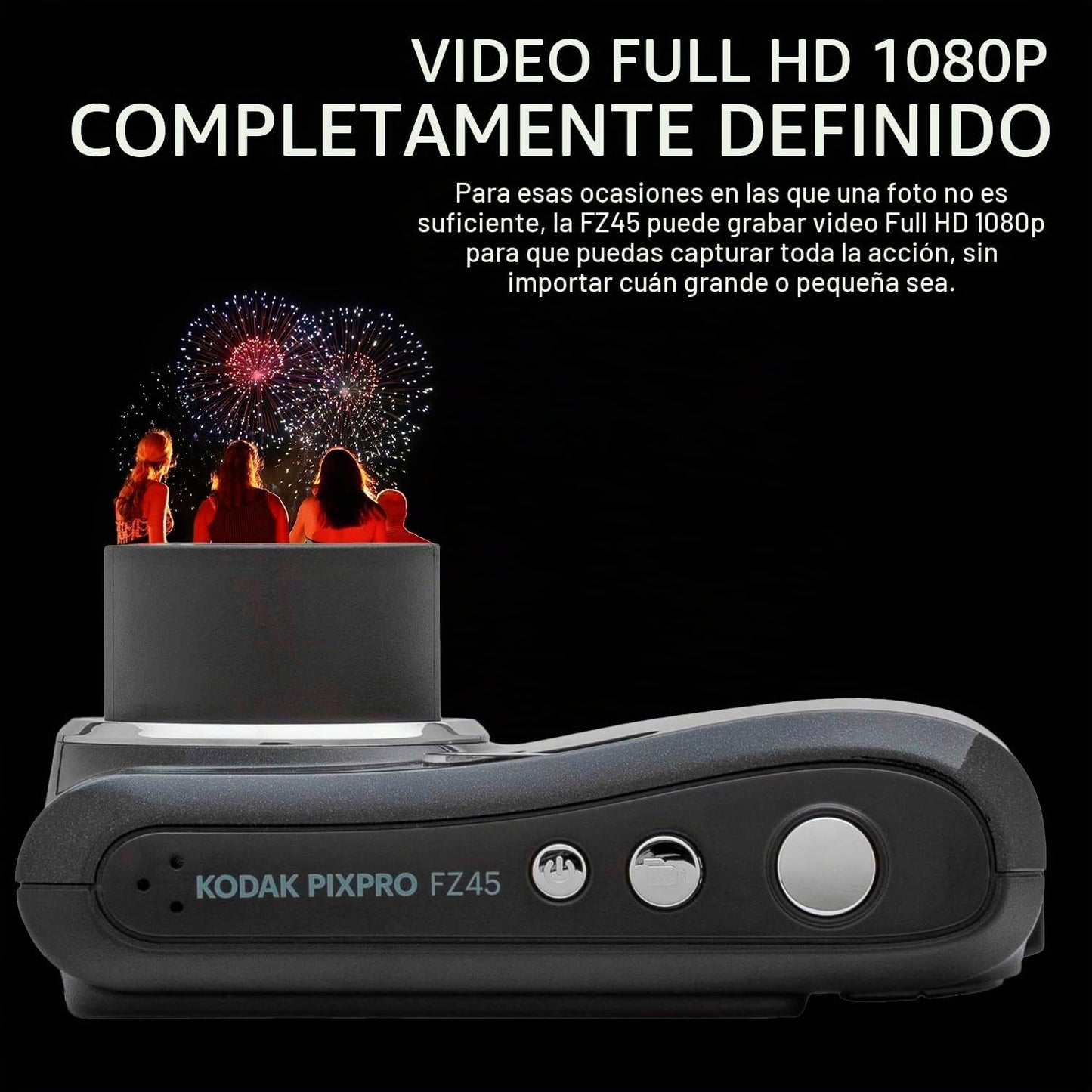 Kodak PIXPRO FZ45 Cámara digital (negro) Paquete | Tarjeta de memor...