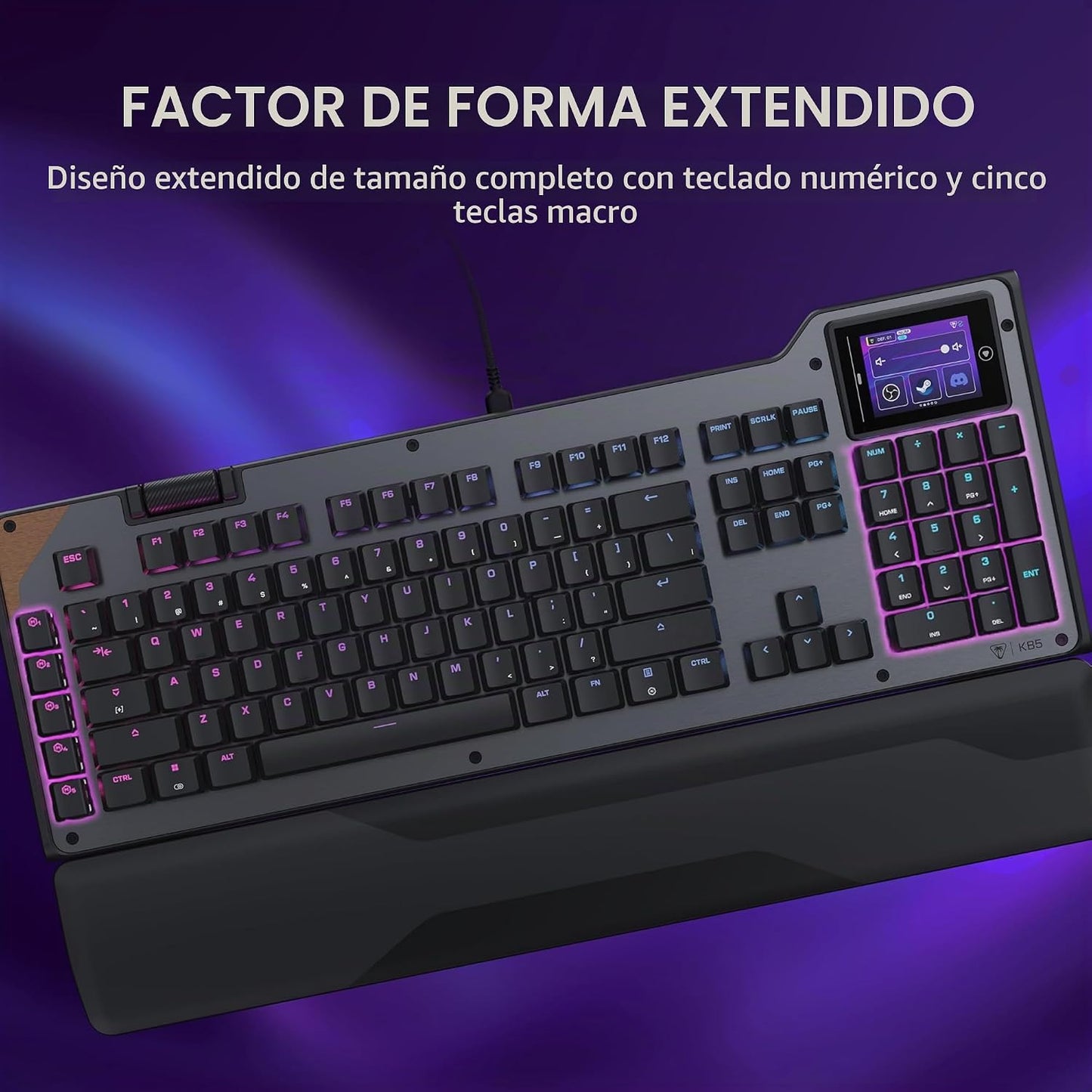 Turtle Beach Command Series KB5 Teclado mecánico para juegos de tam...