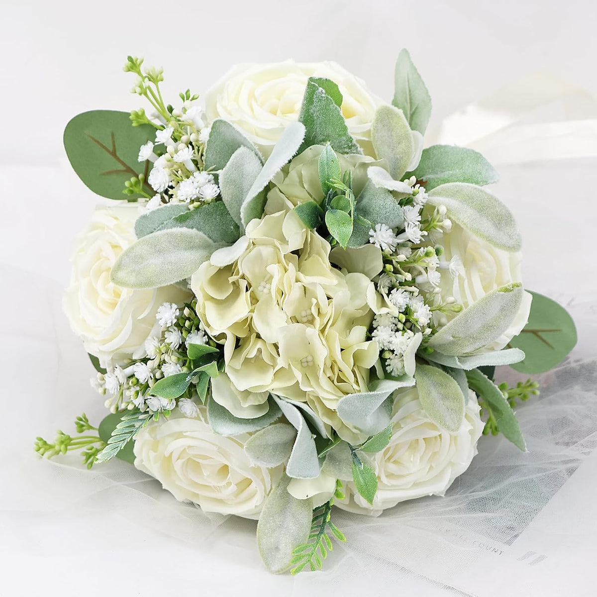 SEMONONIA Ramos de boda para novia, dama de honor, 8.5 pulgadas, ro...