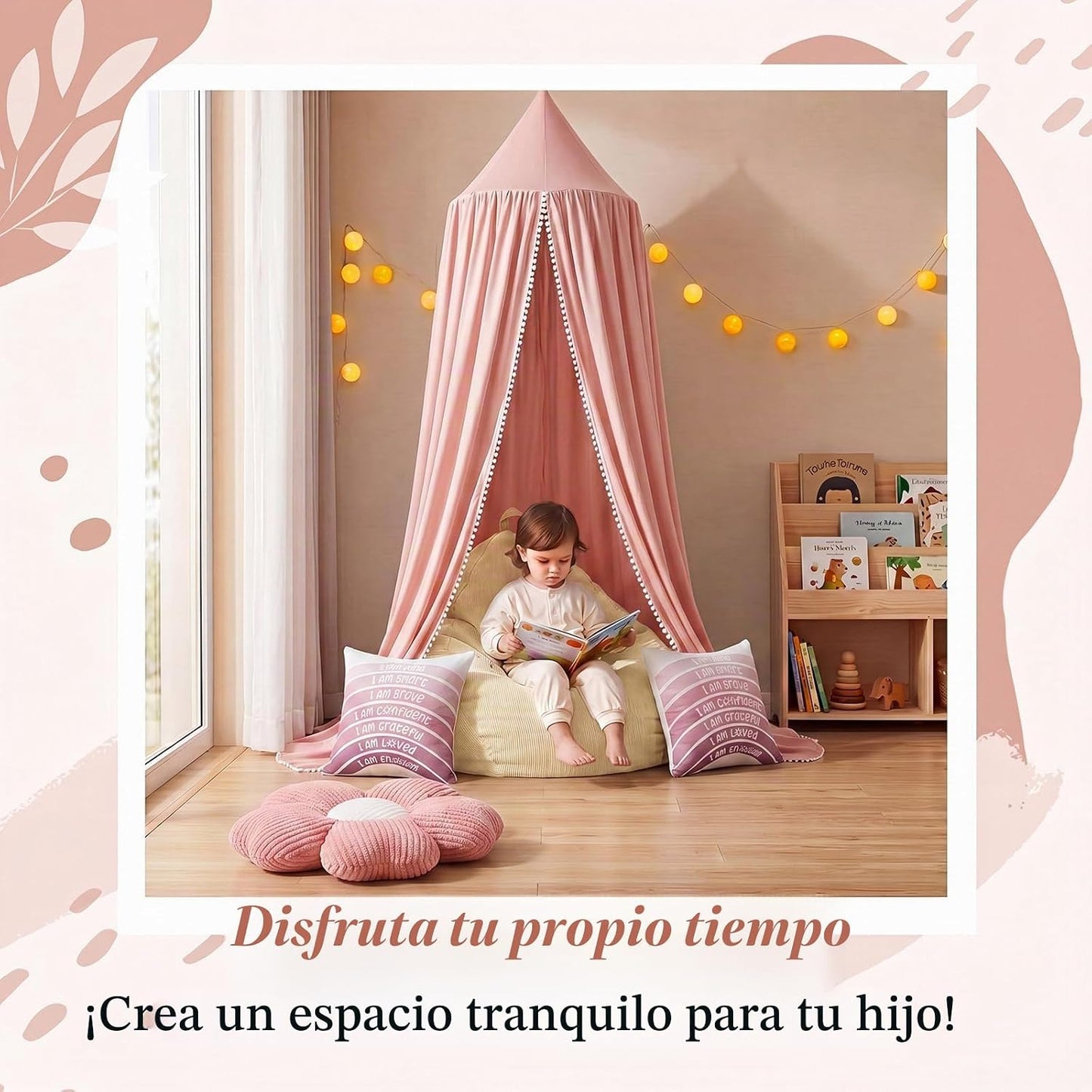Juego de rincón de lectura para niños con tienda de campaña, funda...
