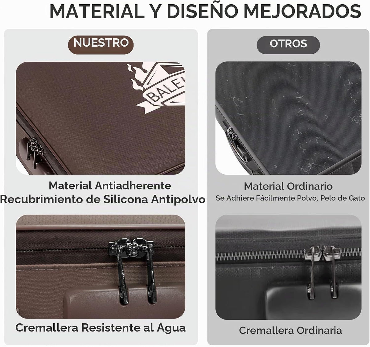 BALEINE Caja de documentos ignífuga con cerradura, bolsa de documen...