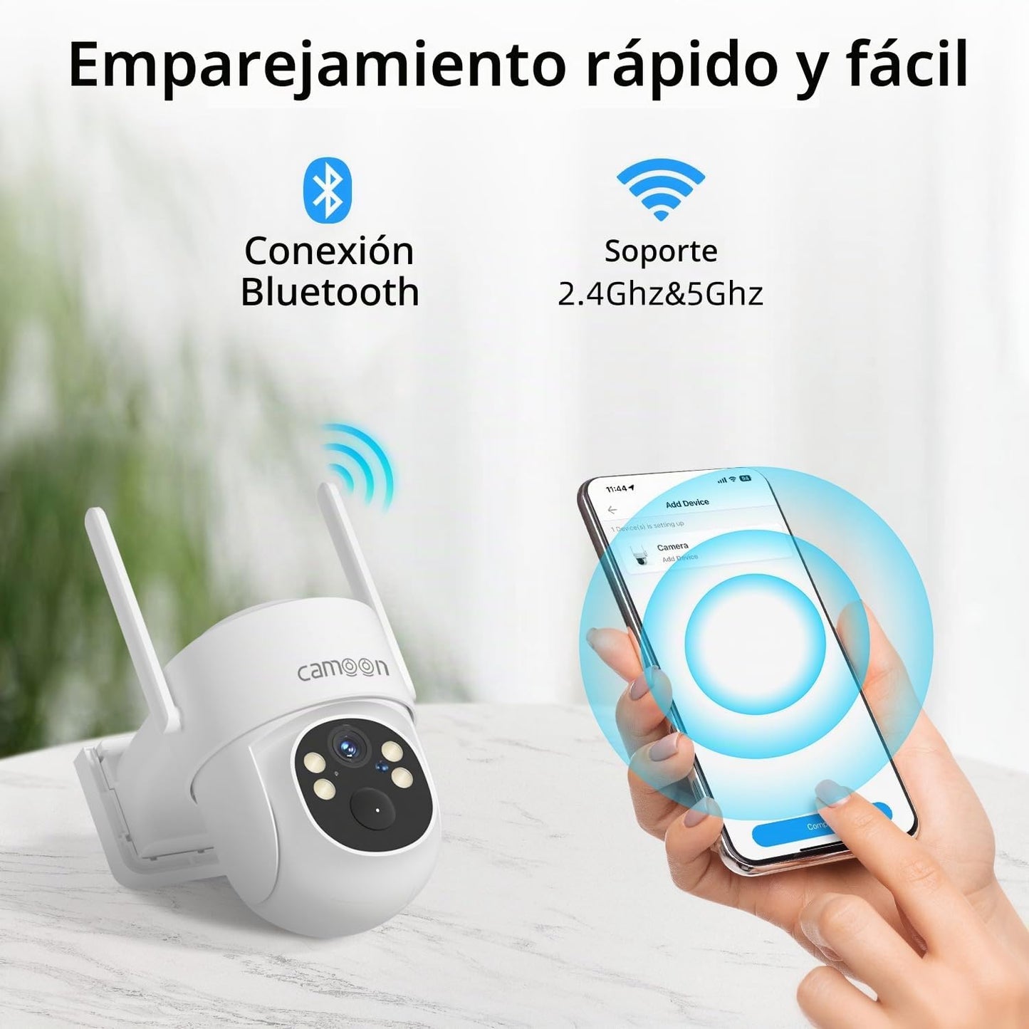 Cámaras de seguridad solar 2K inalámbricas para exteriores, cámaras...