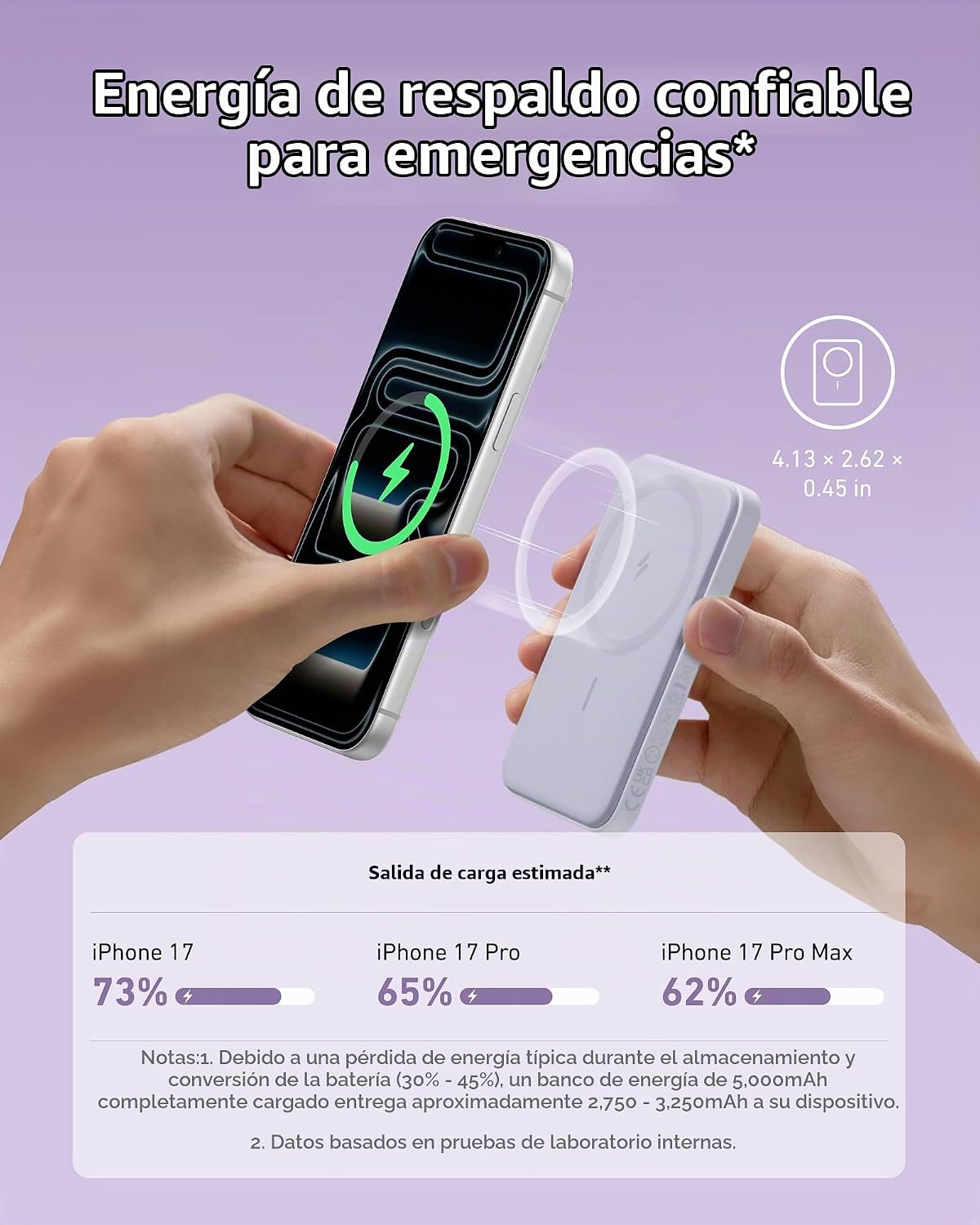 Anker 621 Cargador portátil magnético (MagGo), Banco de energía ina...