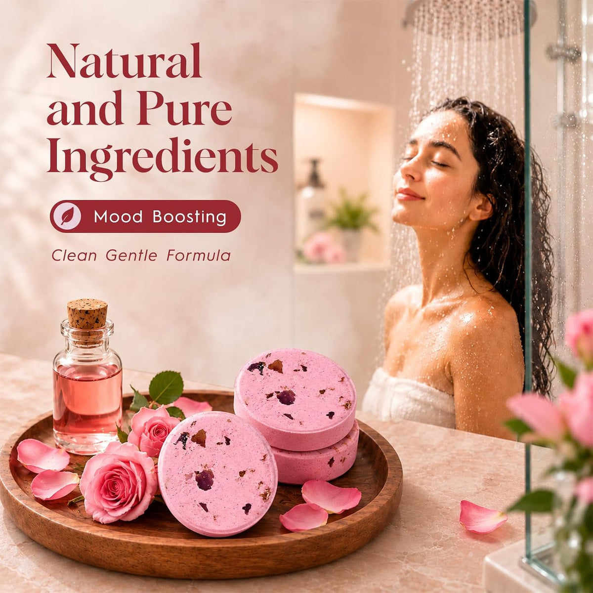 SWCANDY Paquete de 8 vaporizadores de ducha de rosas, cuidado perso...