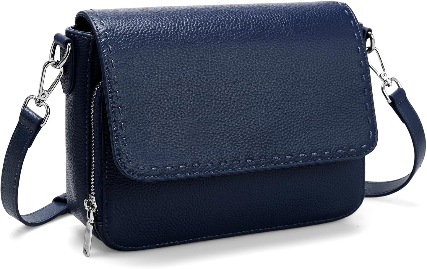 befen Bolsos cruzados de cuero genuino para mujer, bolso mediano co...