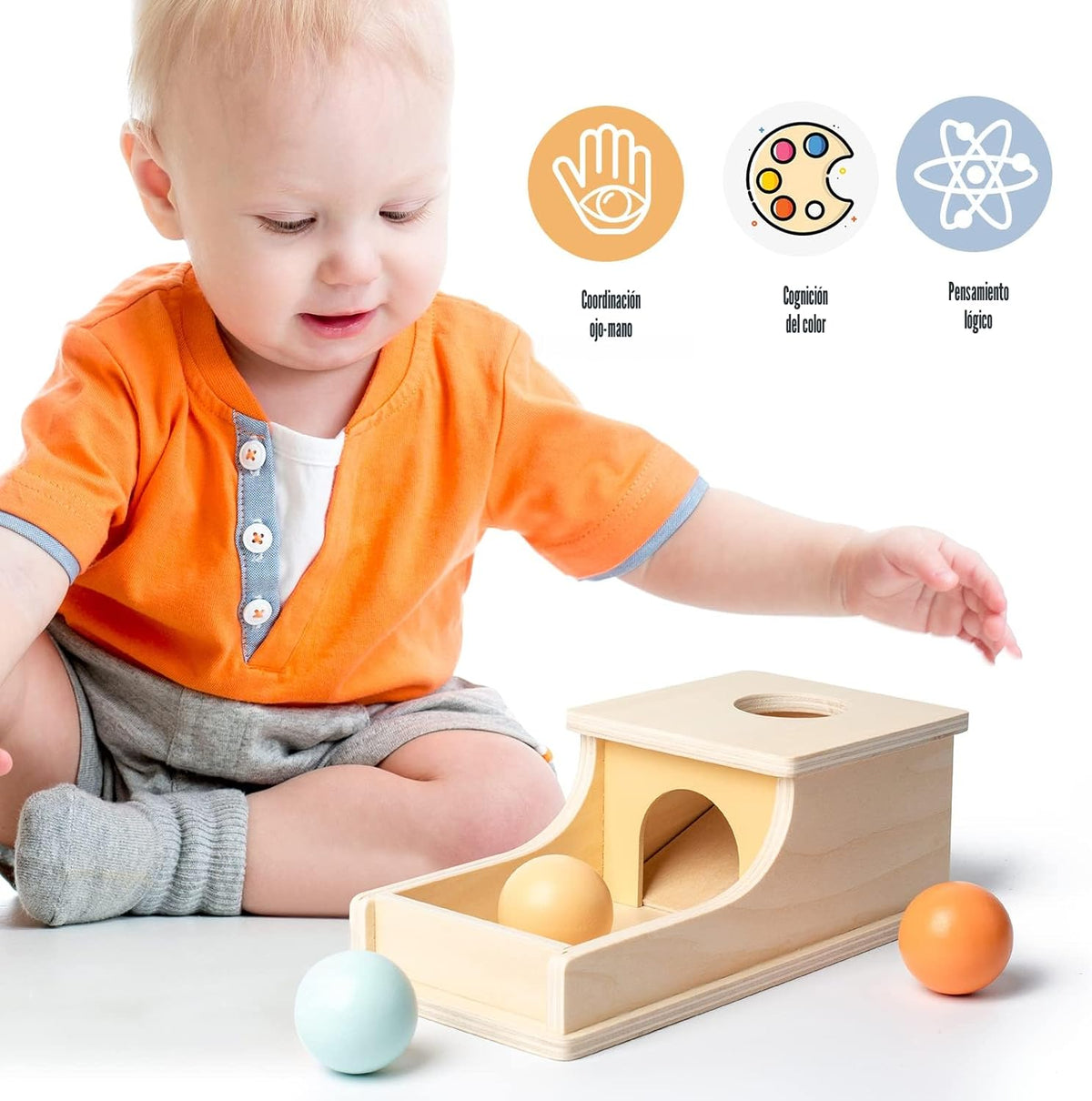 Busy Edition Juguetes Montessori para bebés de 6 a 12 meses Caja de...