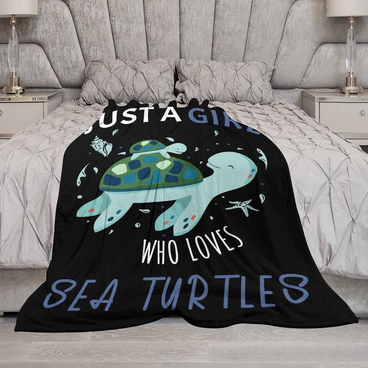 Manta de Tortuga Marina - Suave, Esponjosa y Cálida - Manta de Tama...