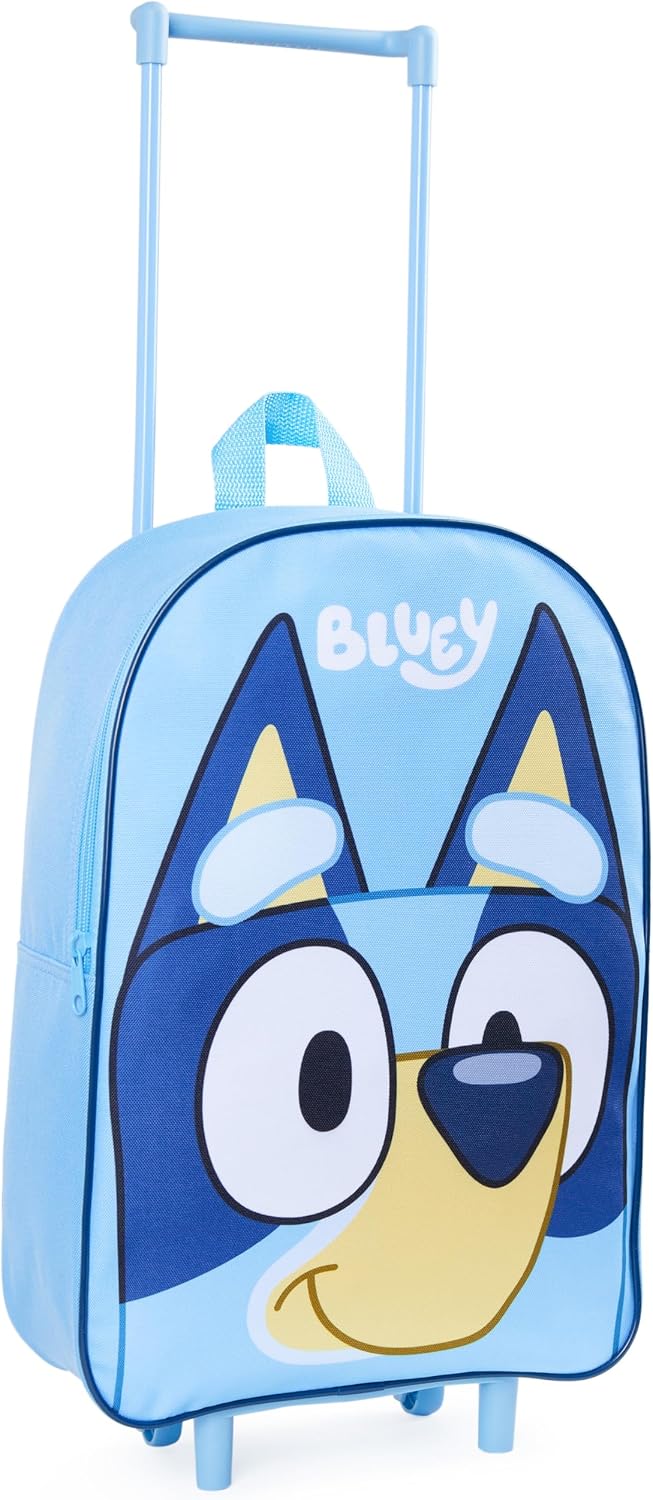 Bluey Maleta con ruedas para niños, 16 x 13 x 4 pulgadas, equipaje...