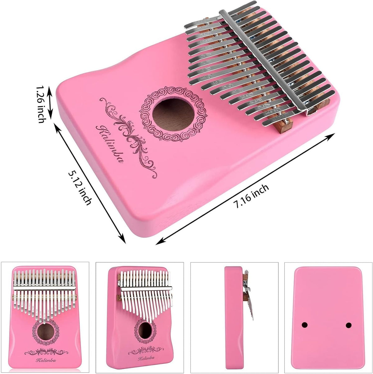 Kalimba - Piano de pulgar de 17 teclas, instrumentos musicales de p...