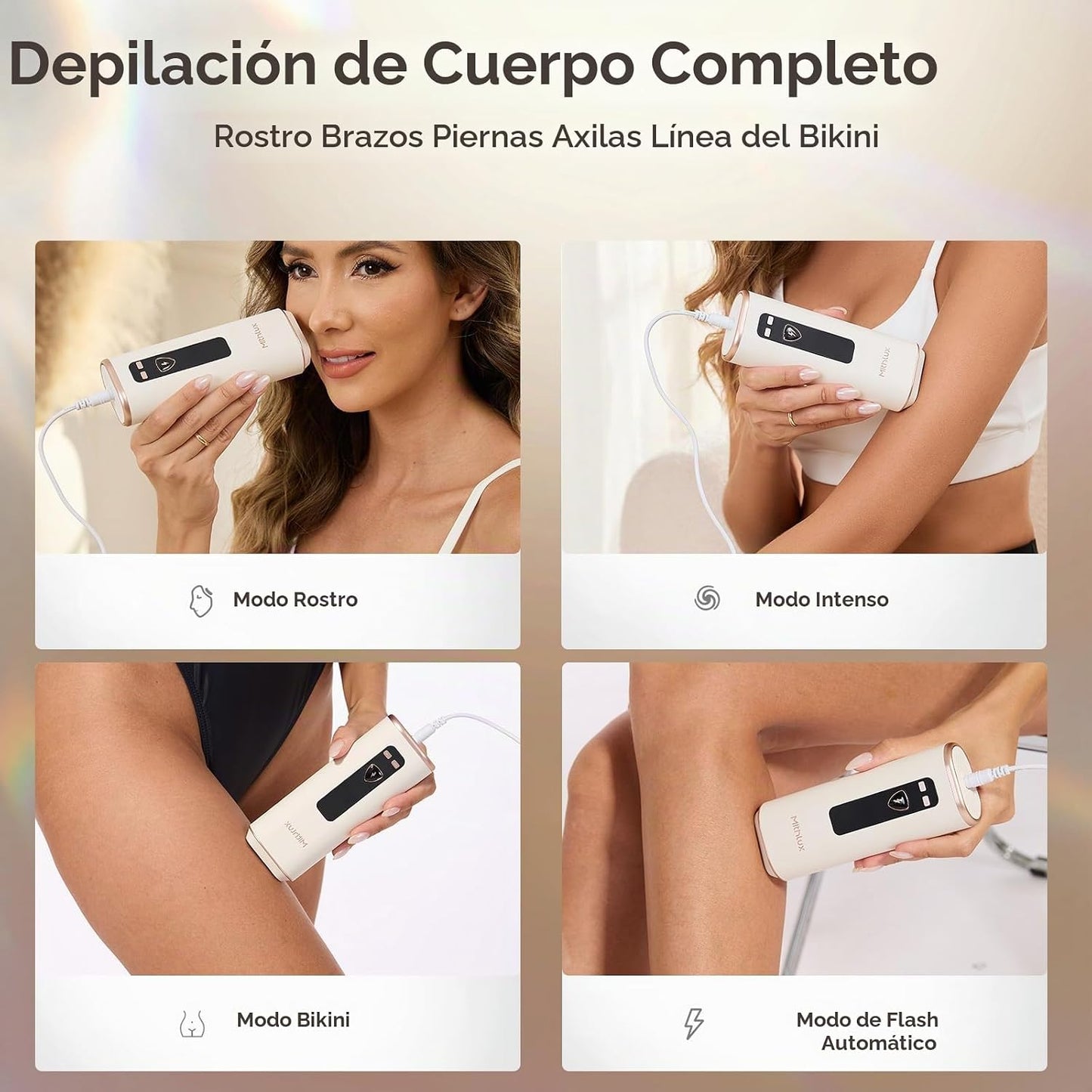 Dispositivo de depilación láser Mithlux para mujeres, IPL con enfri...