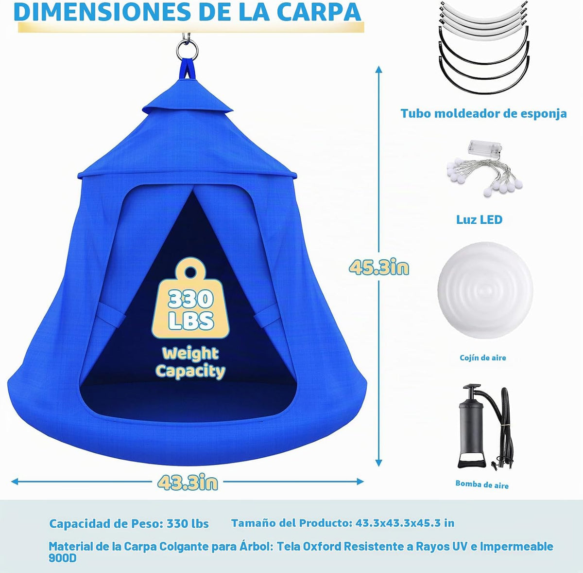 Juego de columpios con columpio para tienda, marco de columpio en f...