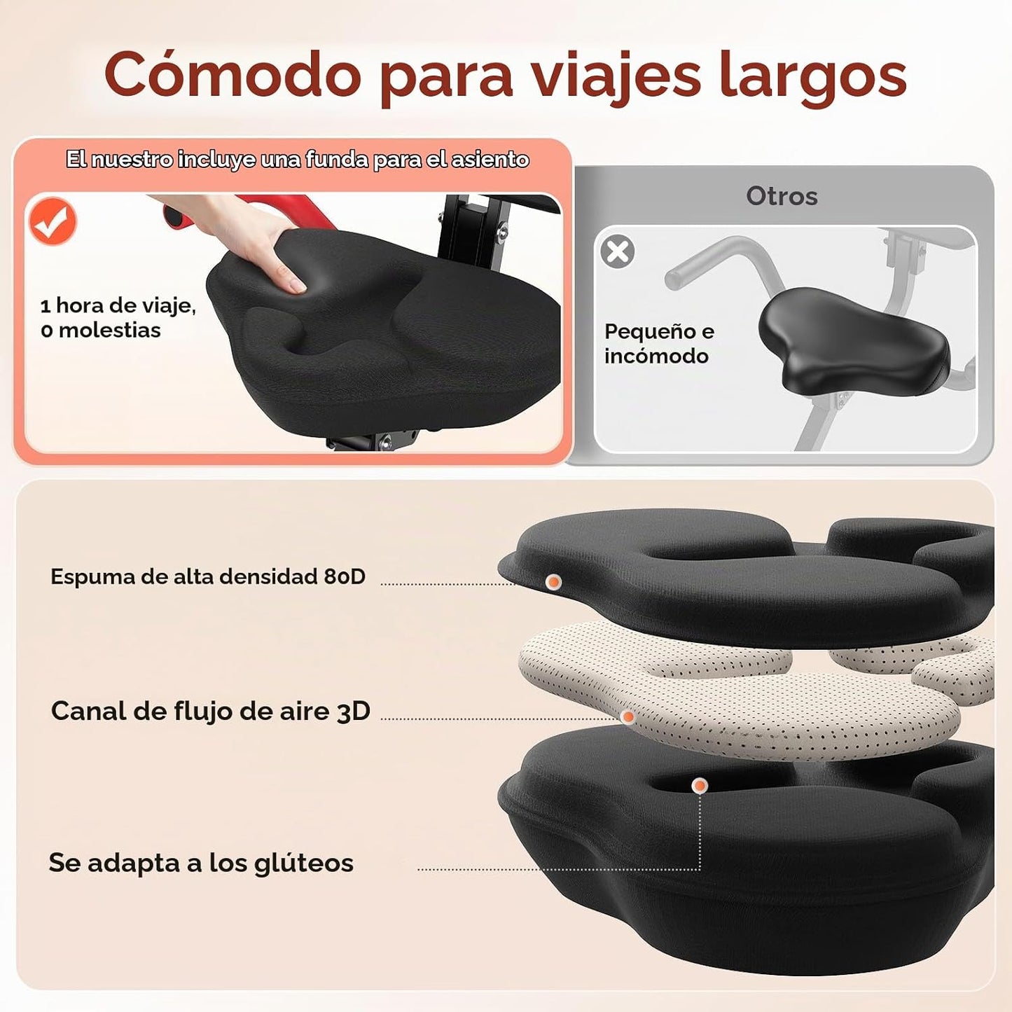 Pleny Bicicleta estática plegable, bicicletas estacionarias 5 en 1...