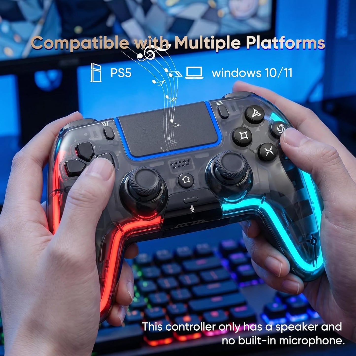BETMI Controlador inalámbrico para PS5, Pro\/Slim\/MAC\/Steam Deck\...