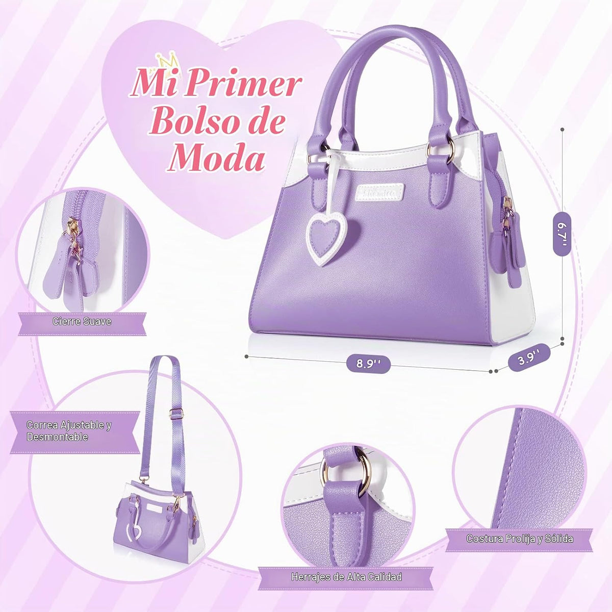 Shemira Bolso de Juego para Niñas Pequeñas, Juguetes de Princesa de...