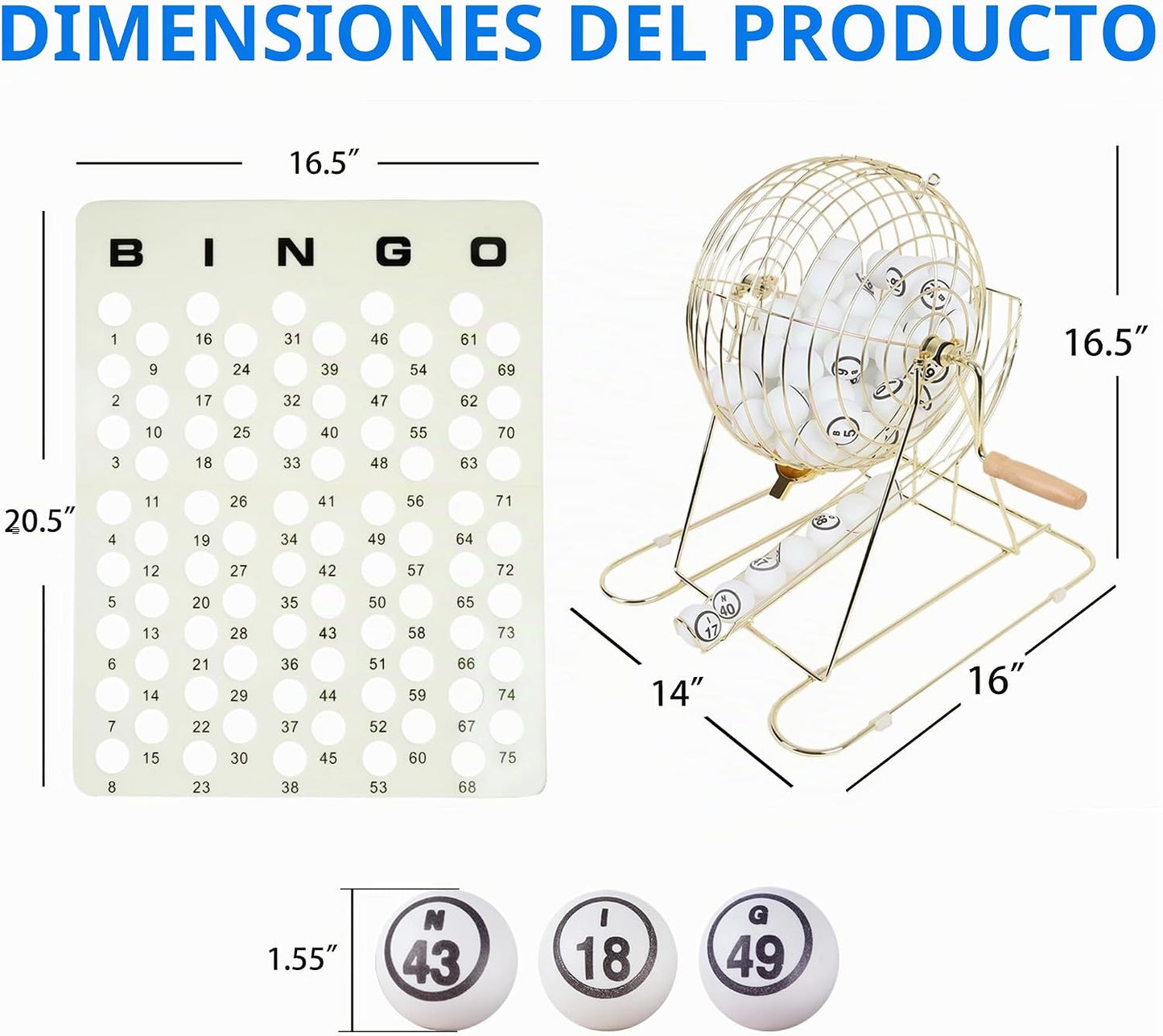 GSE - Juego de bingo profesional para adultos y grupos grandes, (ja...