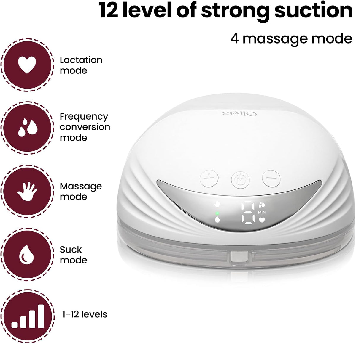Olivia by Lolafo - Extractor de leche eléctrico portátil, manos lib...