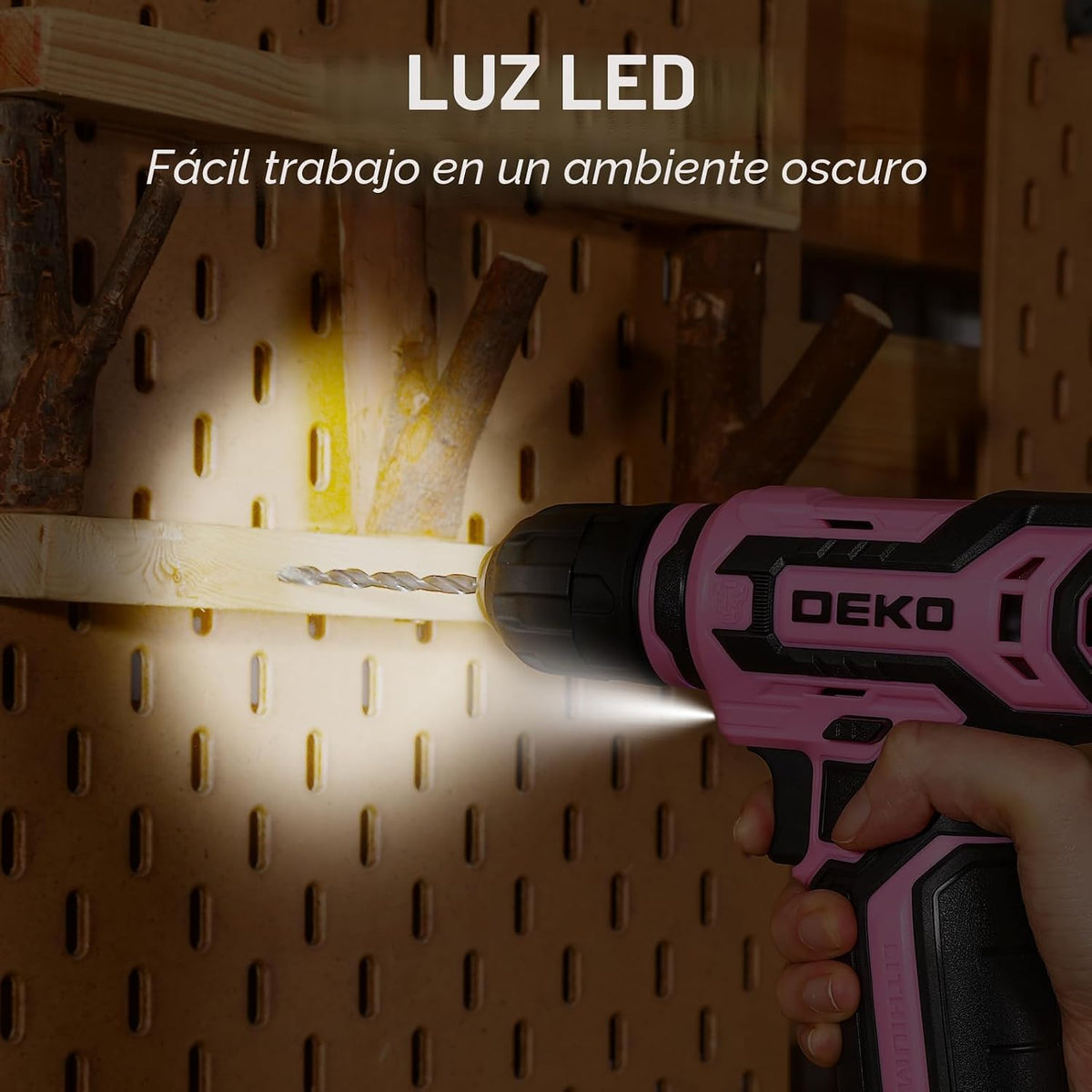 Taladro inalámbrico: juego de taladro eléctrico DEKOPRO de 12 V con...
