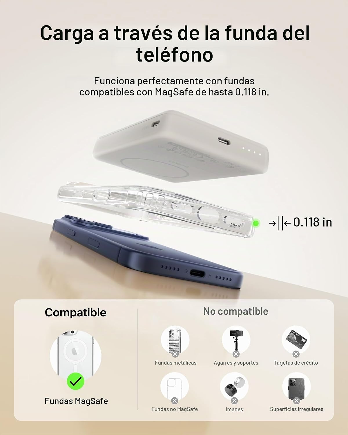 Belkin Banco magnético delgado del poder de 10000mAh Qi2 15W con el...