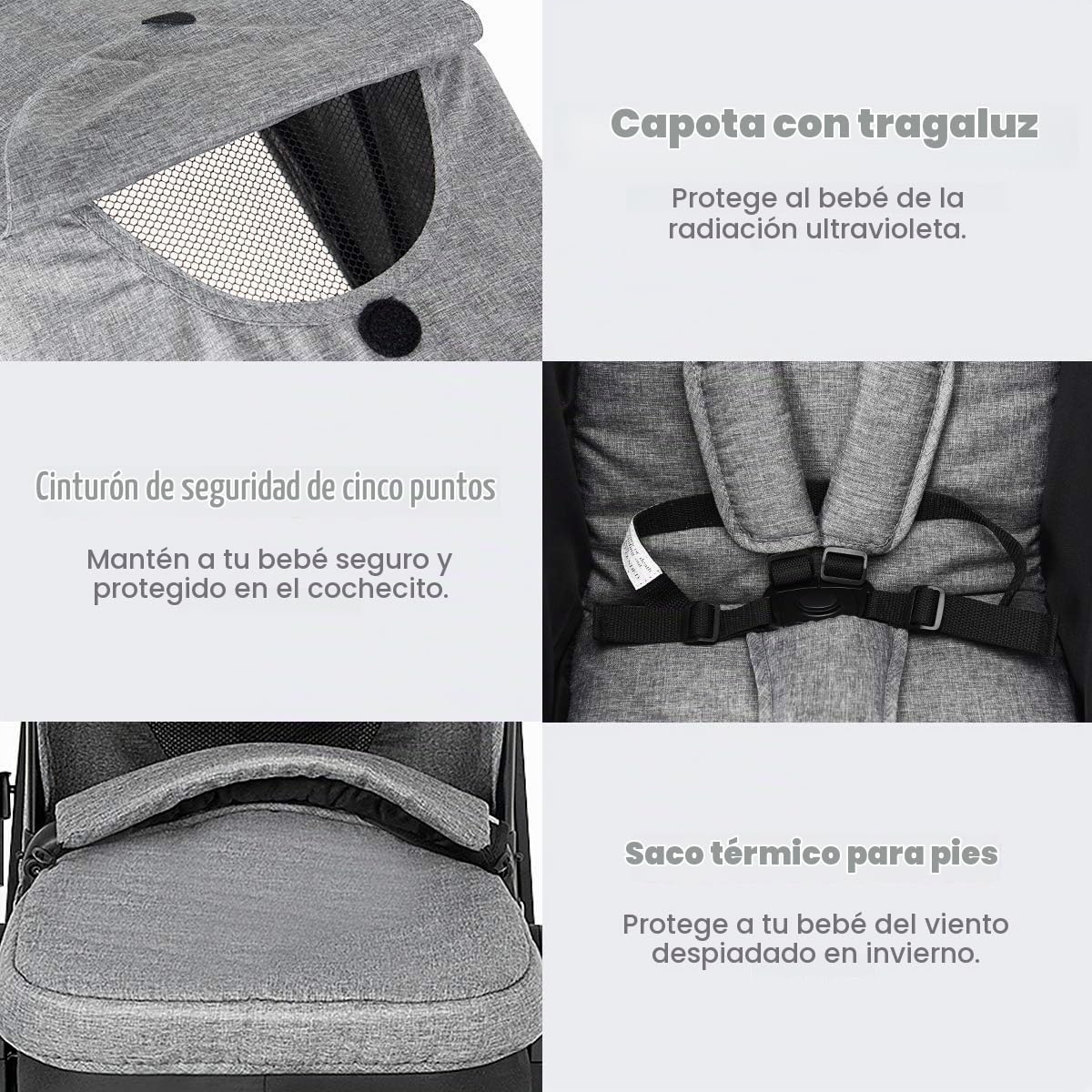 BABY JOY Cochecito de bebé, 2 en 1 cuna convertible a cochecito, si...