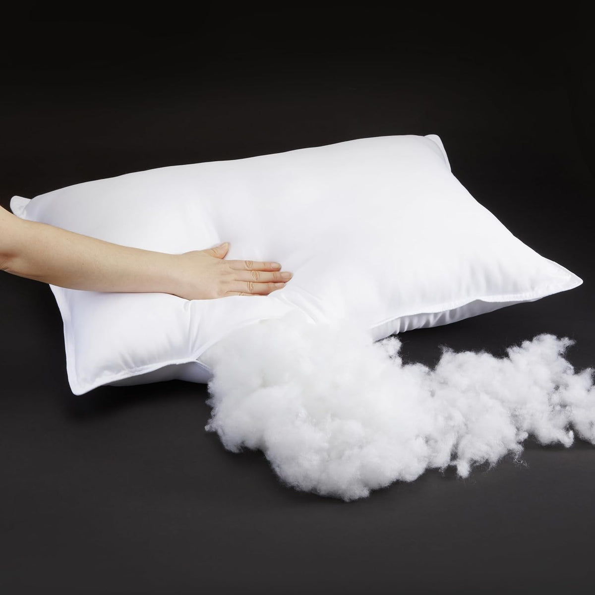 Amazon Basics Almohadas alternativas de plumón, densidad suave para...