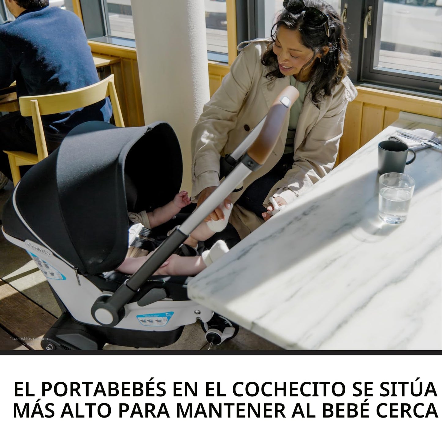 Evenflo Shyft DualRide Combo de Cochecito y Asiento de Carro Infant...
