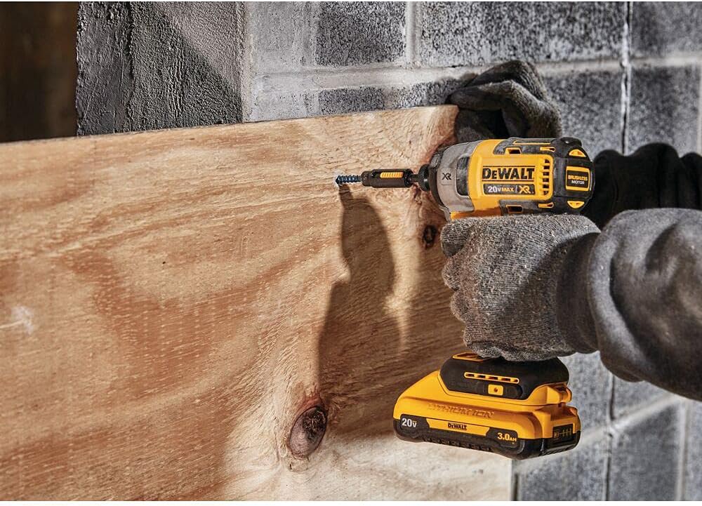 DEWALT Destornillador de impacto MAX XR de 20 V, sin escobillas, 3...