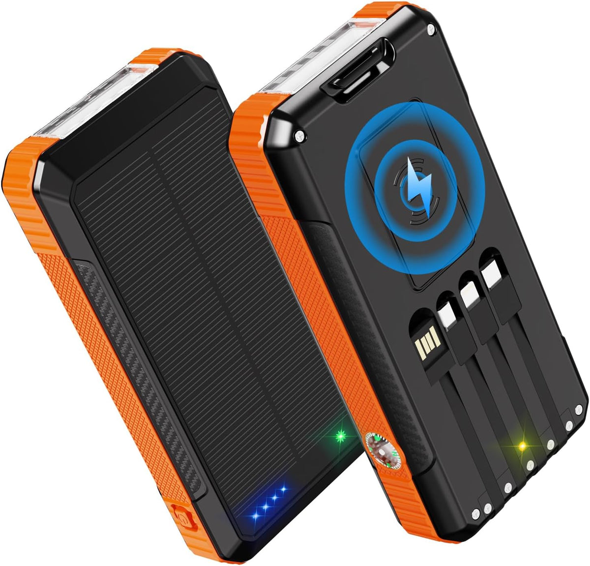 FCJZX - Banco de energía solar de 49800 mAh, cargador portátil con...
