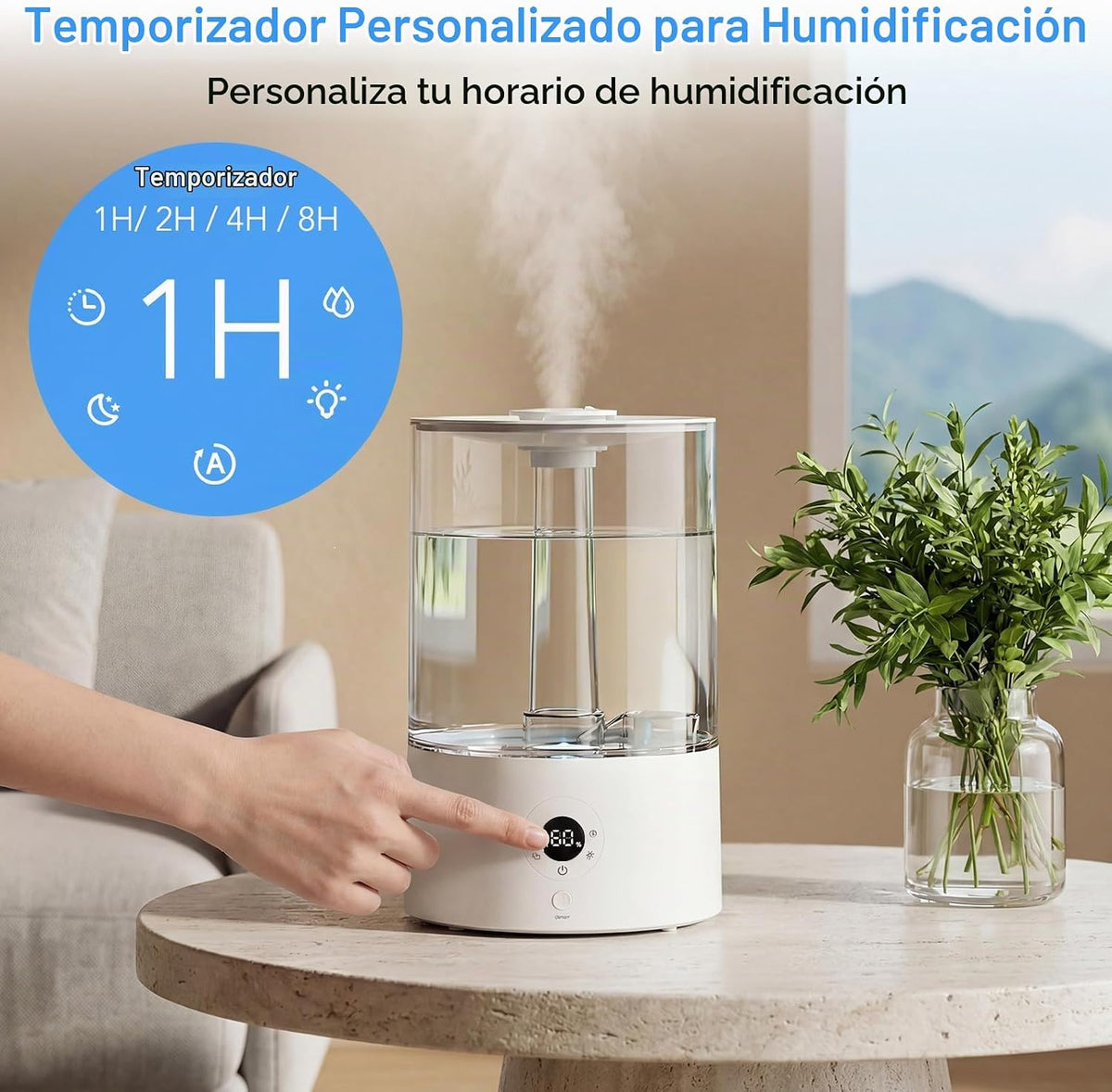 Electactic Humidificador de llenado superior de 3.8L para dormitori...