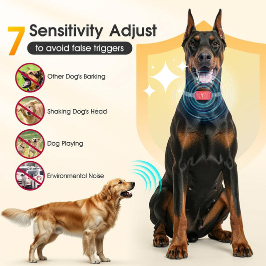 Collar antiladridos para perros grandes, medianos y pequeños, efica...