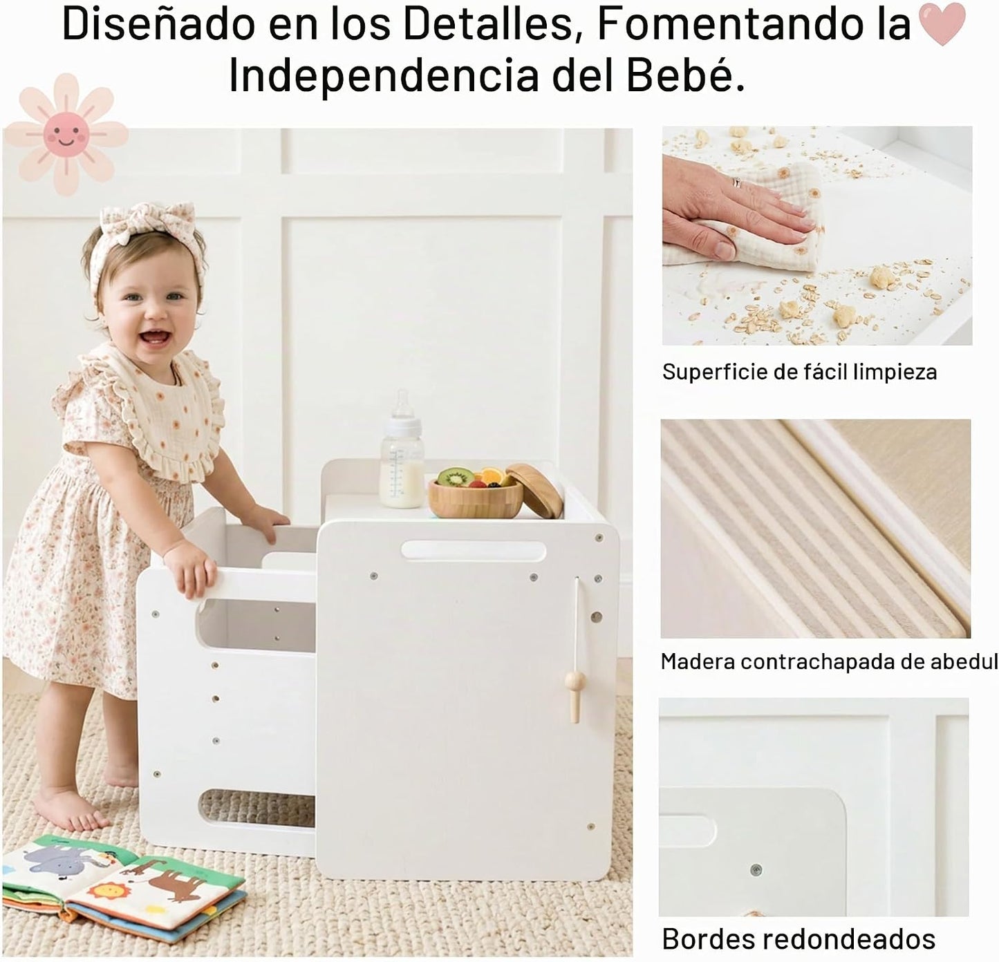 bpmfkid Montessori - Juego de mesa y silla de destete \u2013 Diseño...