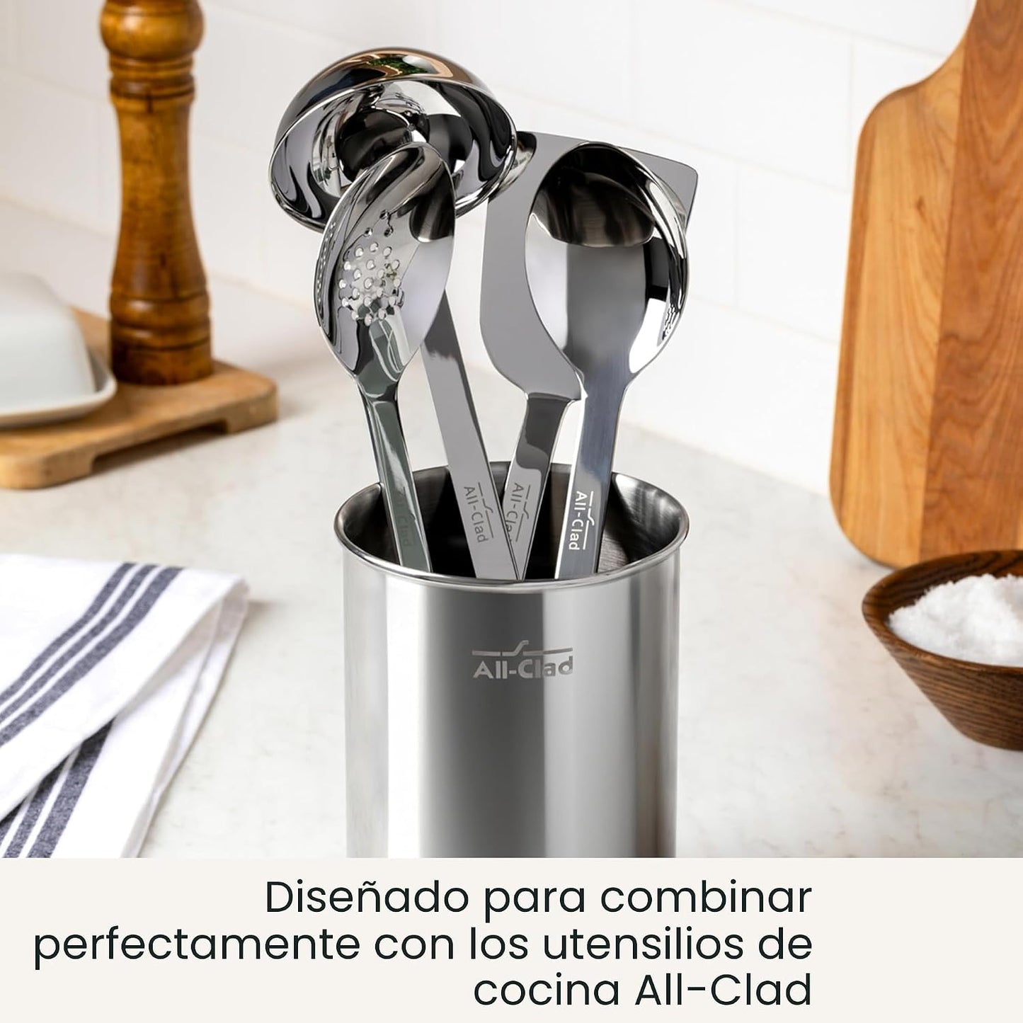 Juego de utensilios de cocina de acero inoxidable de 5 piezas All-C...