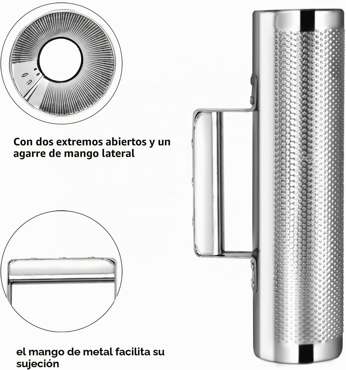 Soulmate Guiro Instrument Guiro Shaker de acero inoxidable 3 "1...
