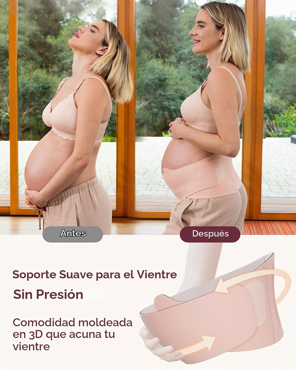 Momcozy Banda para el vientre para mujeres embarazadas, cinturón de...