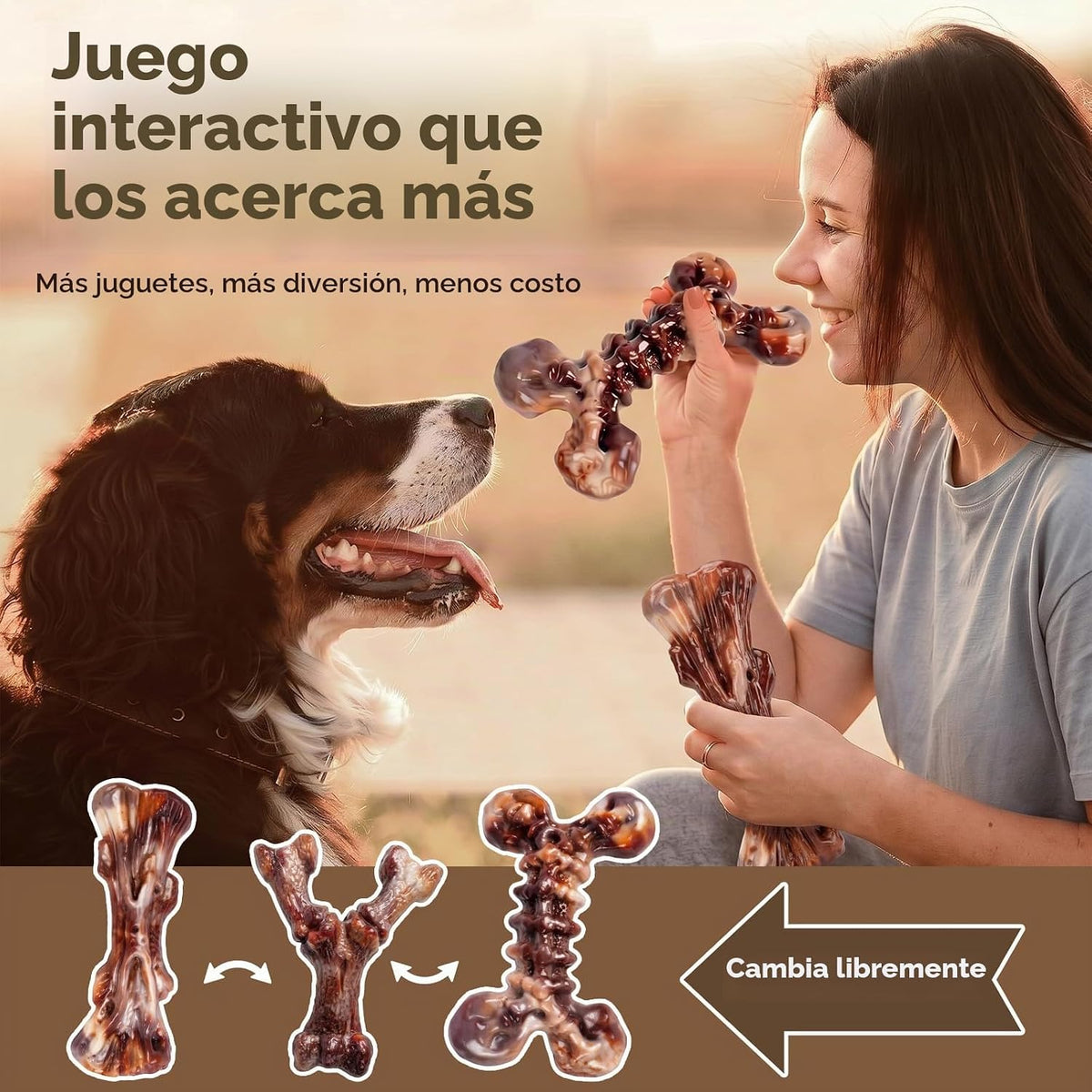 Kseroo - Paquete de 3 juguetes masticables indestructibles para per...