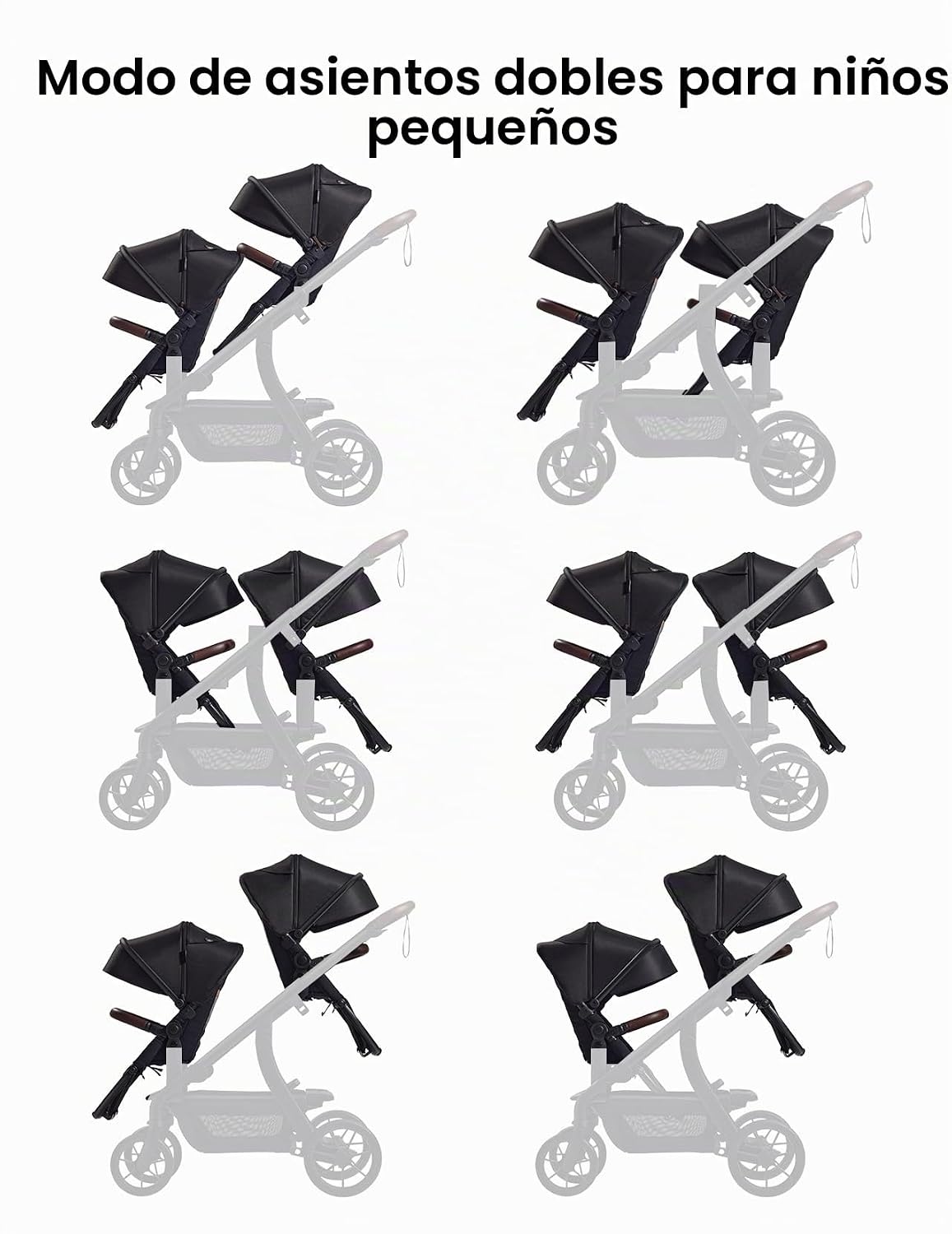 Momcozy ChangeGo - Accesorio de segundo asiento solamente, reclinab...