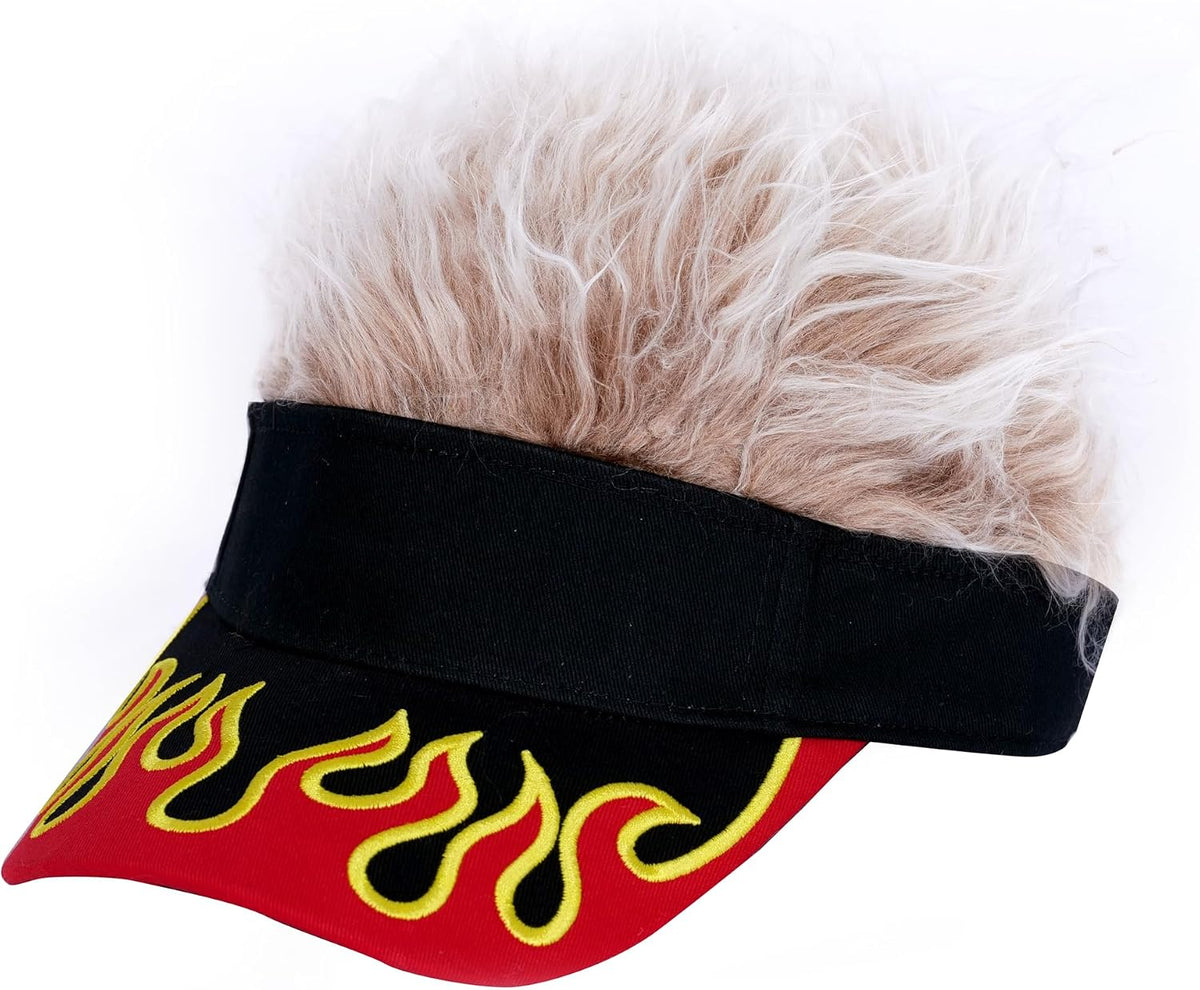 Gorra con visera para hombre con cabello falso, gorra con cabello p...