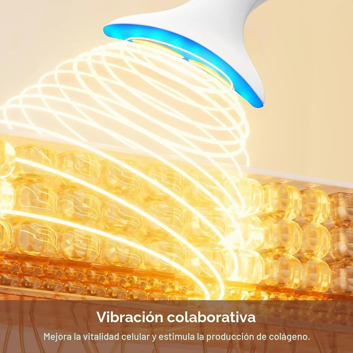 RNAIX Masajeador facial de cuello portátil, calor y vibración a tem...